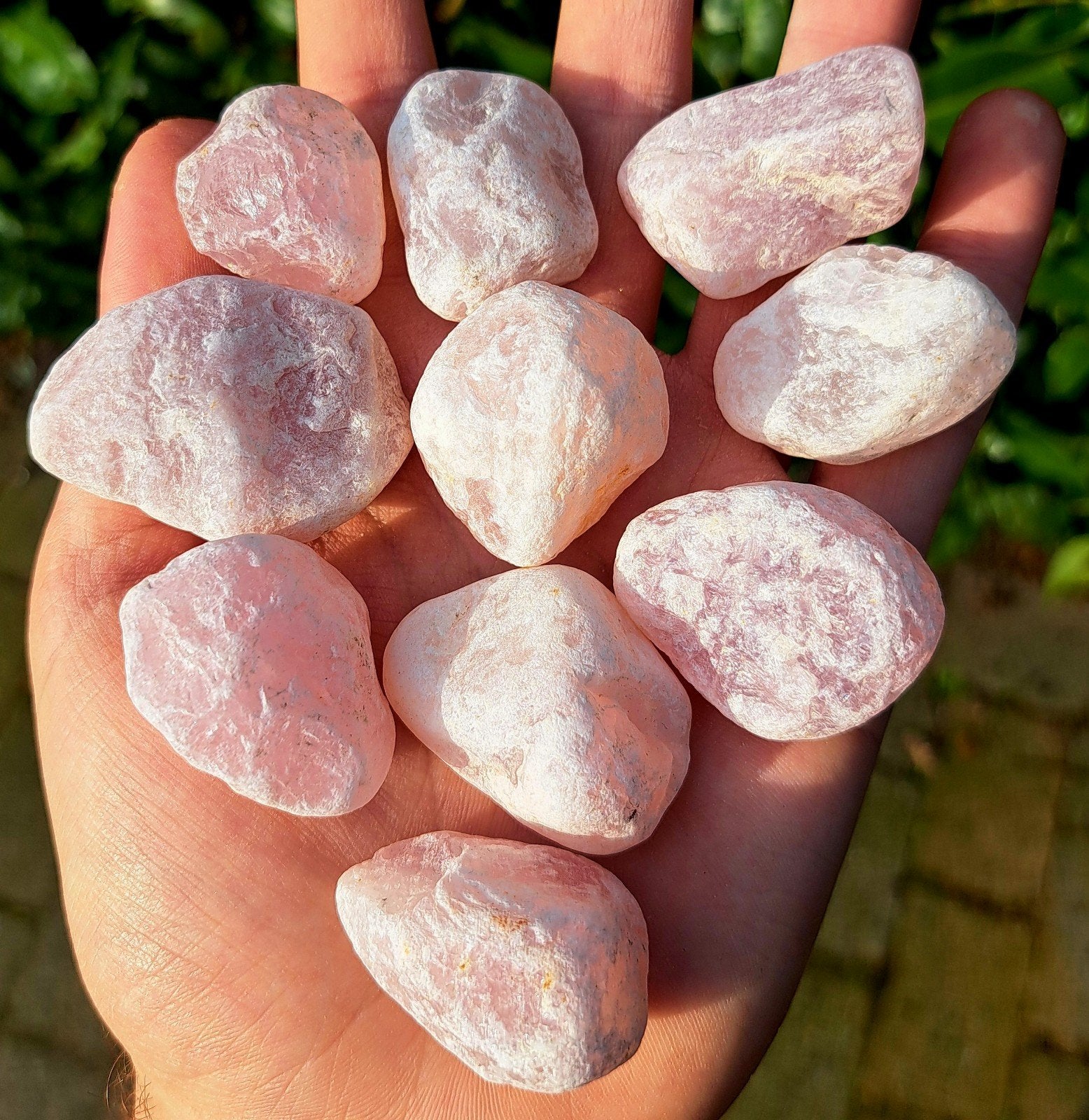 10 voor €10! Rozekwarts edelstenen verzameling edelsteen, Verzamelen, Mineralen en Fossielen, Ophalen of Verzenden