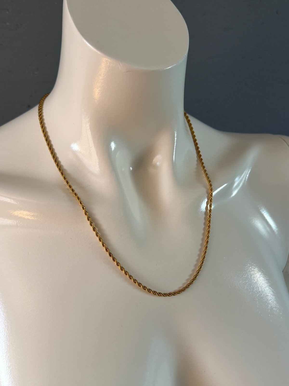 Goudkleurige koordketting / Rope chain, Ophalen of Verzenden, Nieuw, Goud, Overige materialen
