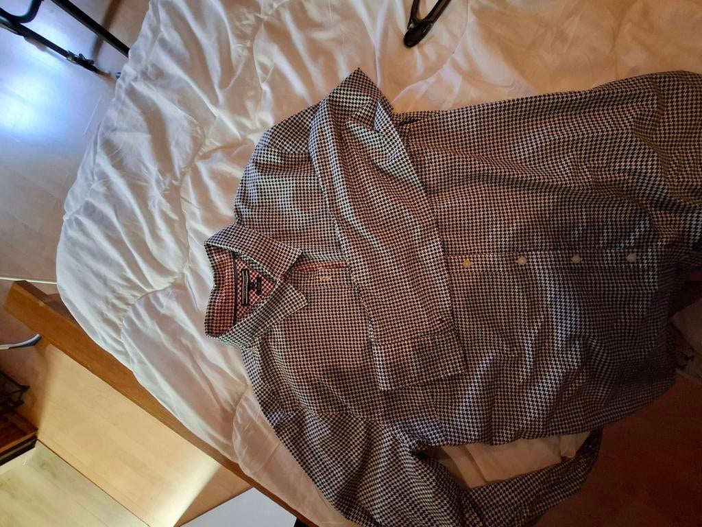 Tommy Hilfiger overhemd met pepita ruit, Ophalen of Verzenden, Zo goed als nieuw, Rood