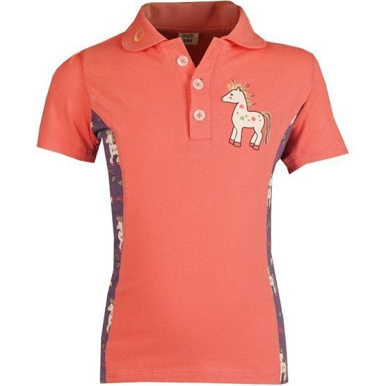 Horka Poppy jr polo salmon 86 92 98 104 116 128 140 146 152, Dieren en Toebehoren, Paardrijkleding, Nieuw, Kinderen, Bovenkleding