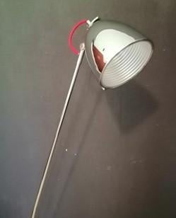 Aparte chroom vintage / design vloerlamp uit de jaren 80, Huis en Inrichting, Lampen | Vloerlampen, Design, Ophalen of Verzenden
