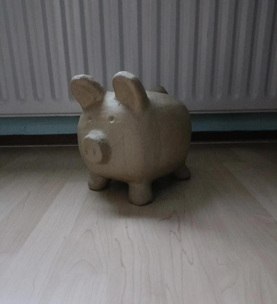 Spaarpot varken - Knutselproject, Verzamelen, Spaarpotten, Verzenden, Zo goed als nieuw, Overige materialen, Dier