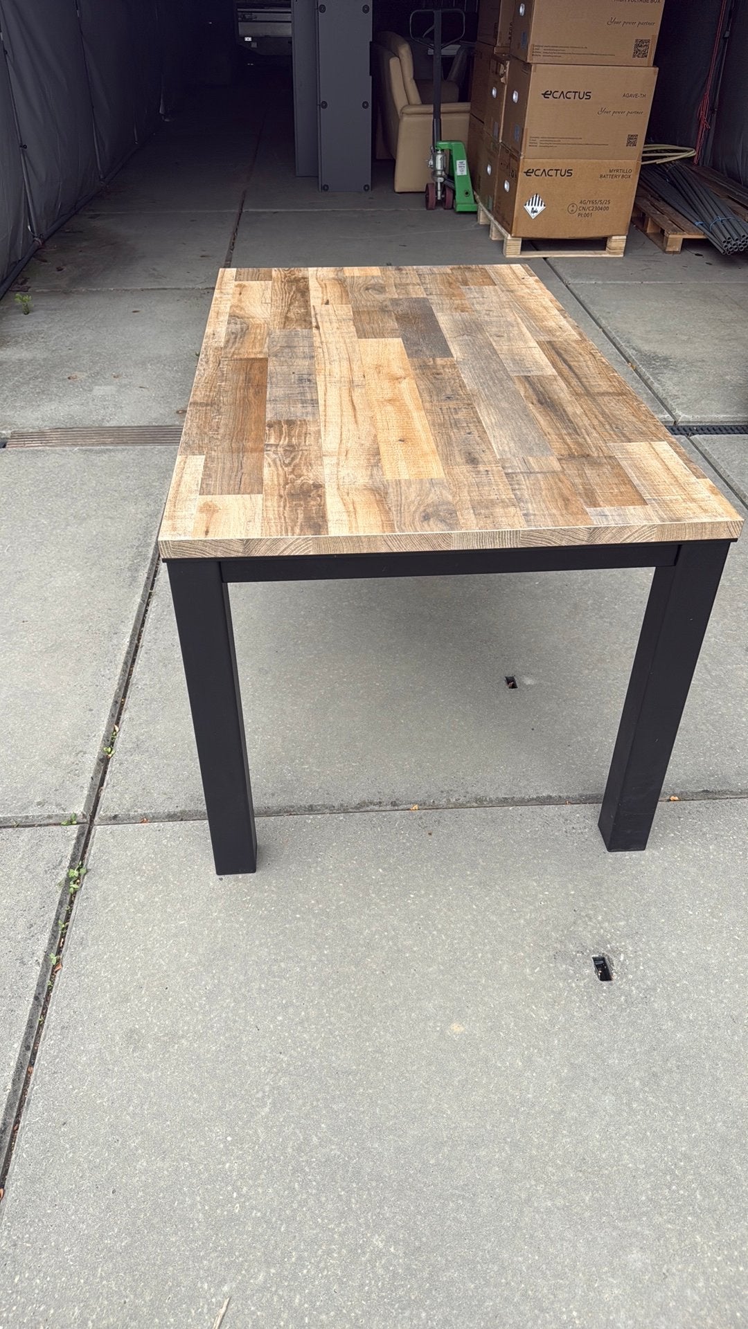 Nieuwe eetafel 160x90cm, Tuin en Terras, Tuintafels, Ophalen, Zo goed als nieuw, Rechthoekig, Kunststof