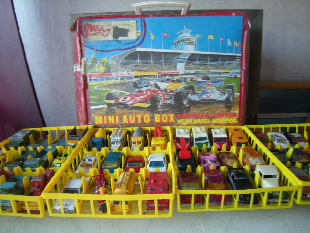 48 x  matchbox auto,s in koffer, Ophalen of Verzenden, Gebruikt, Auto