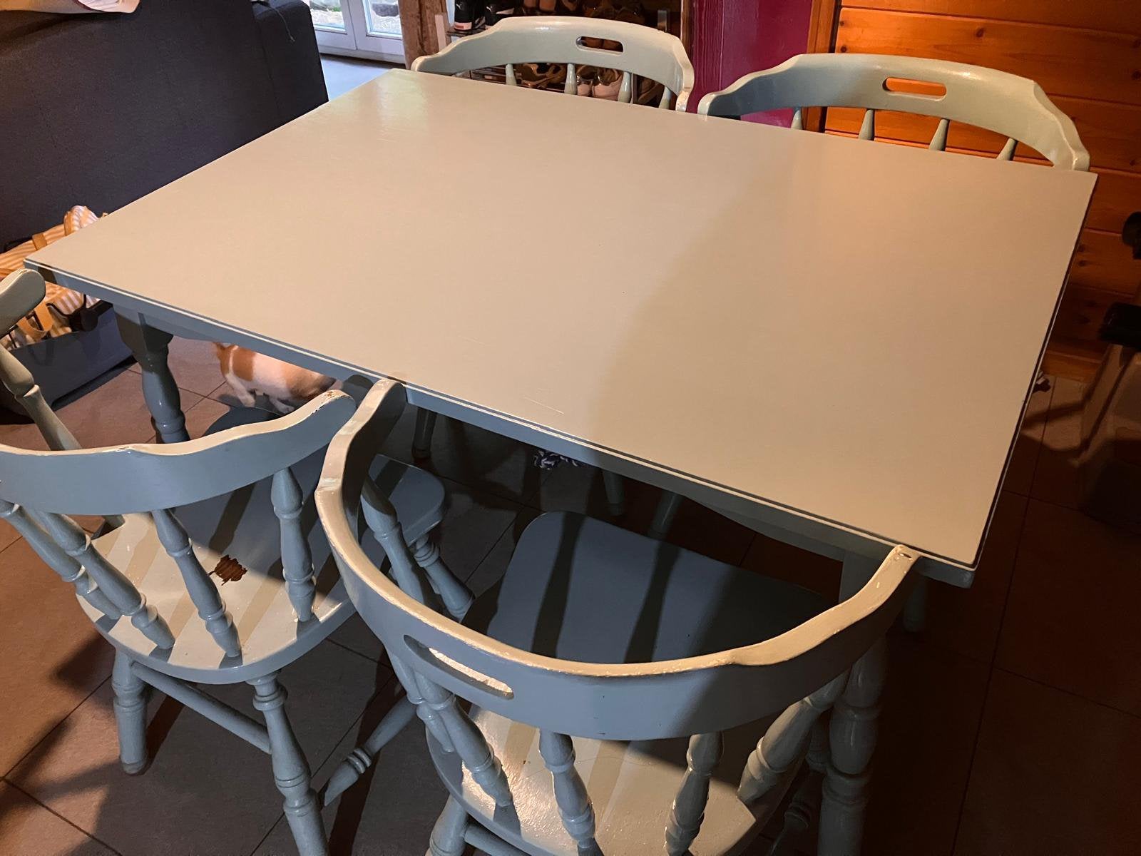 Keukentafel met 4 stoelen, Huis en Inrichting, Tafels | Eettafels, Ophalen, 100 tot 150 cm, 50 tot 100 cm, Vier personen