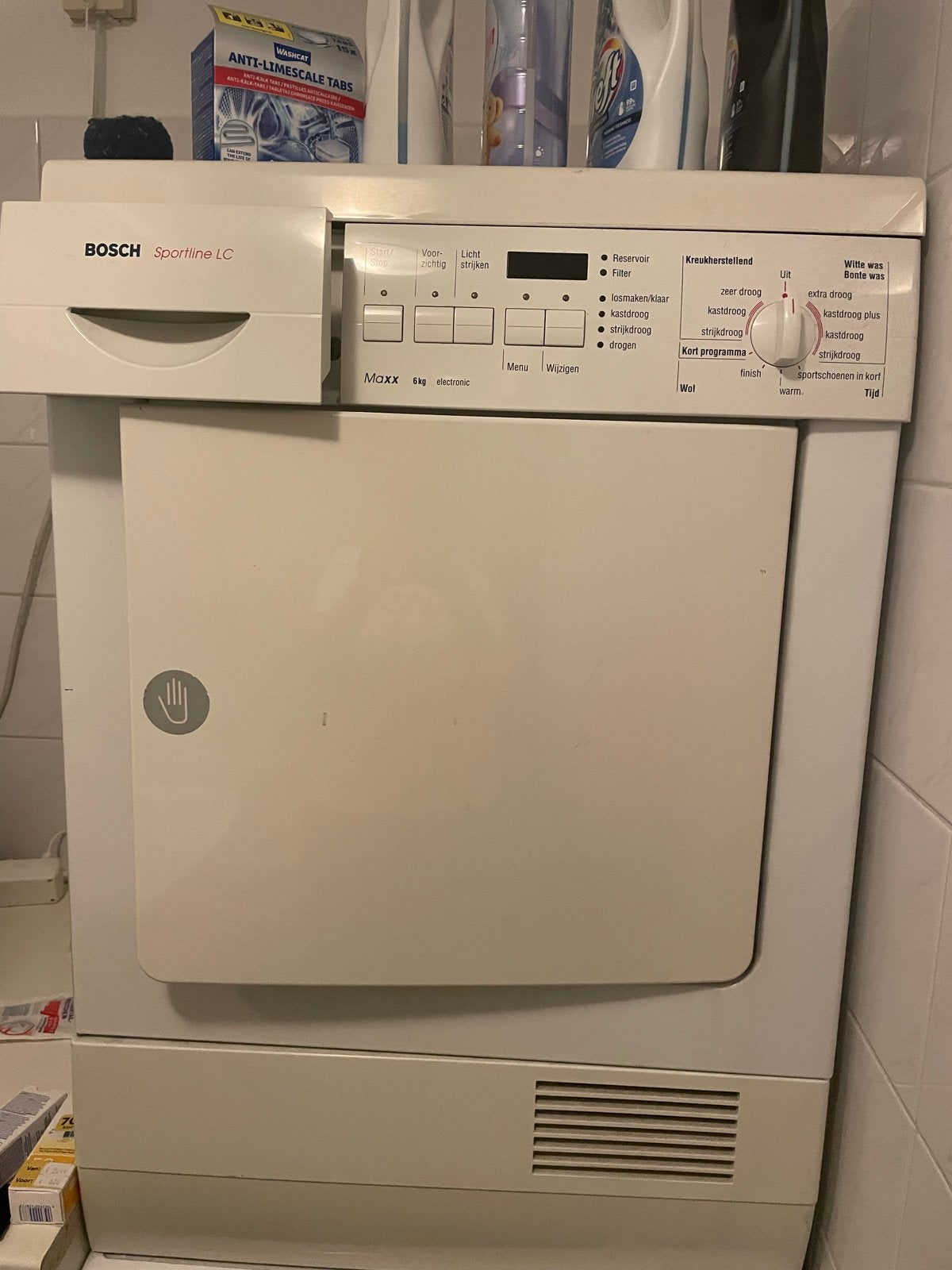 Bosch Sportline LC Maxx 6kg wasdroger - defect, Ophalen, 6 tot 8 kg, Voorlader, Niet werkend