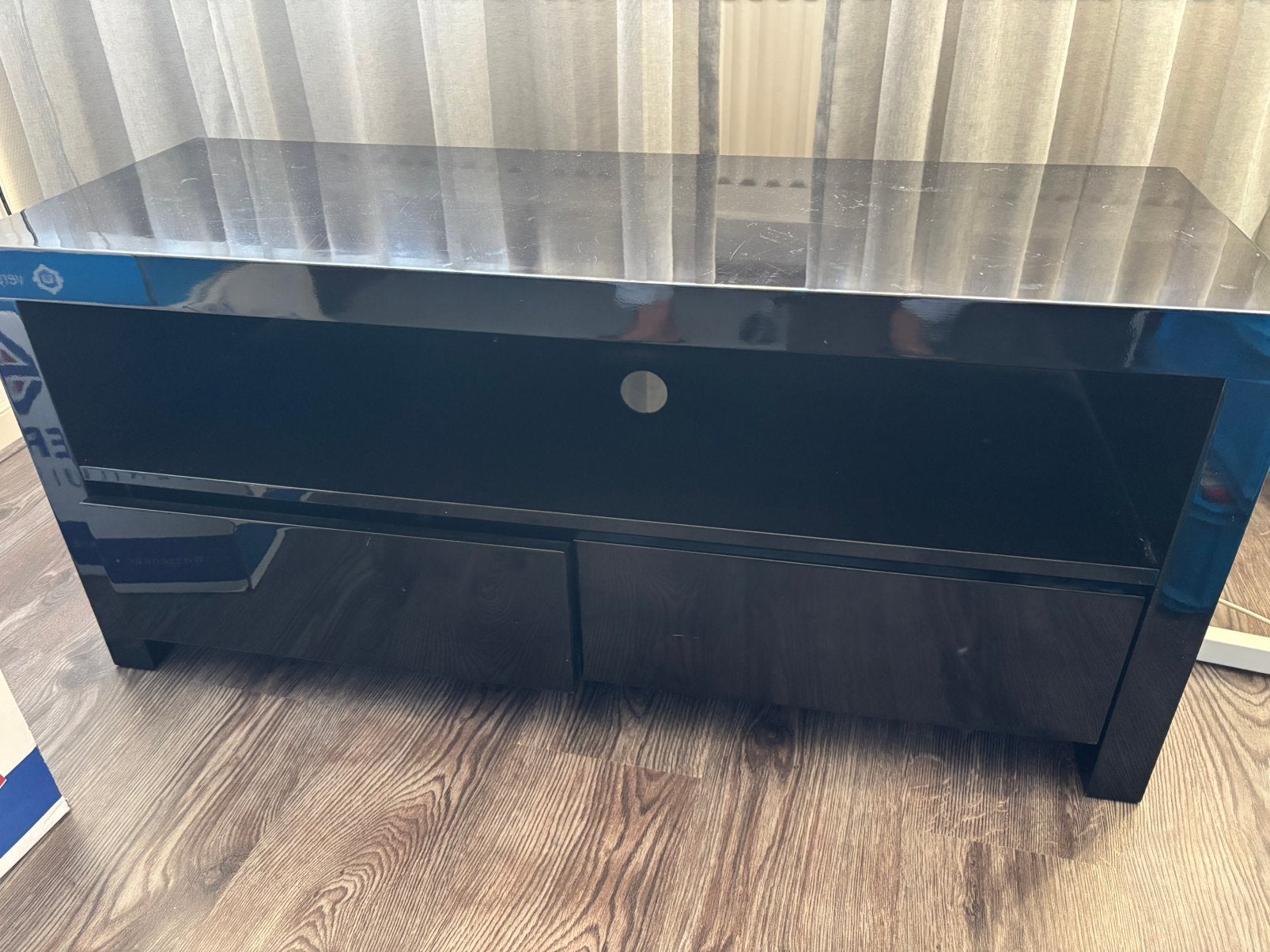 Televisiekastje zwart glanzend 110x40 cm GRATIS!, Ophalen, Zo goed als nieuw, 25 tot 50 cm, Minder dan 100 cm