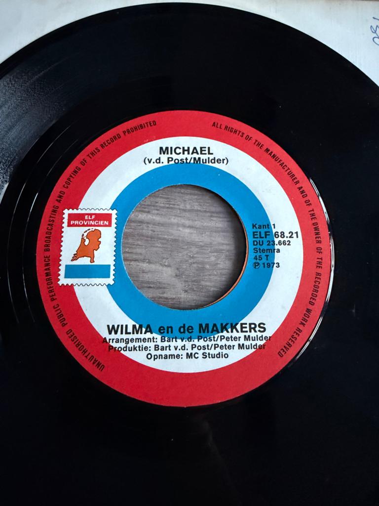 Wilma en de Makkers - Michael / Tom (Single, 1973), Gebruikt, 7 inch, Ophalen of Verzenden, 1970 - 1979