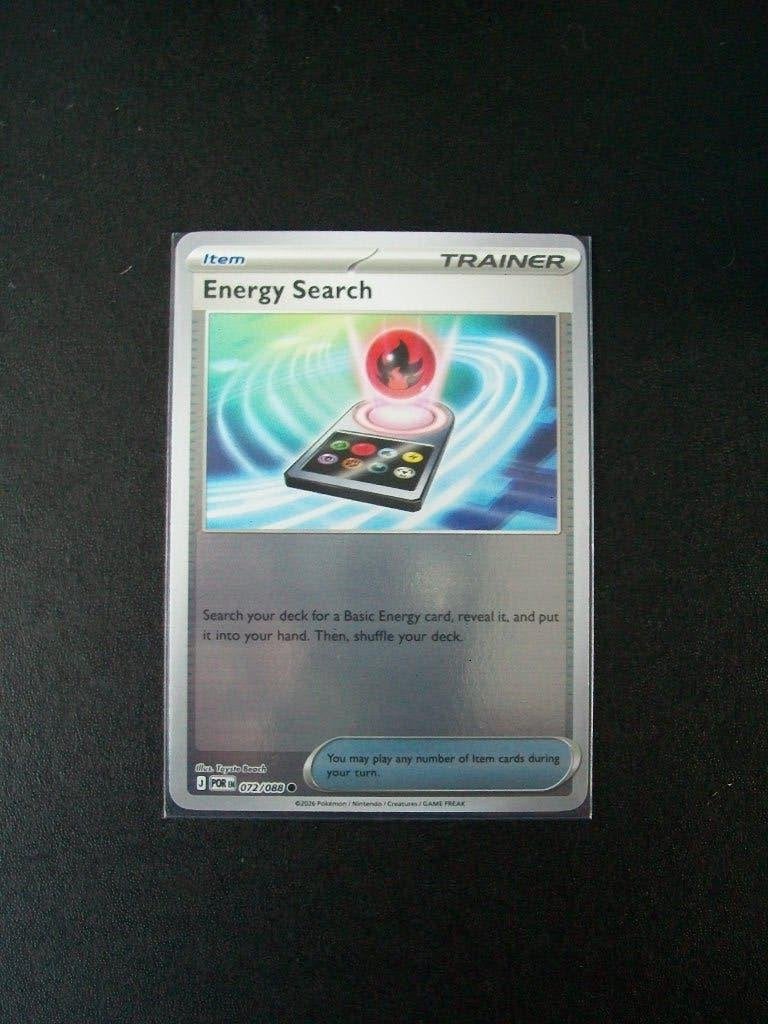 3643. Nieuwe Pokemon Kaart Holofoil  ENERGY SEARCH (072/088), Verzenden, Nieuw, Losse kaart, Foil