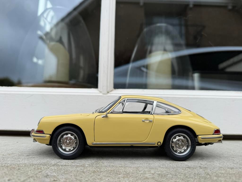 1:18 Porsche 901 Sportcoupe Yellow 1964 CMC M-067A, Hobby en Vrije tijd, Modelauto's | 1:18, Overige merken, Auto, Ophalen of Verzenden