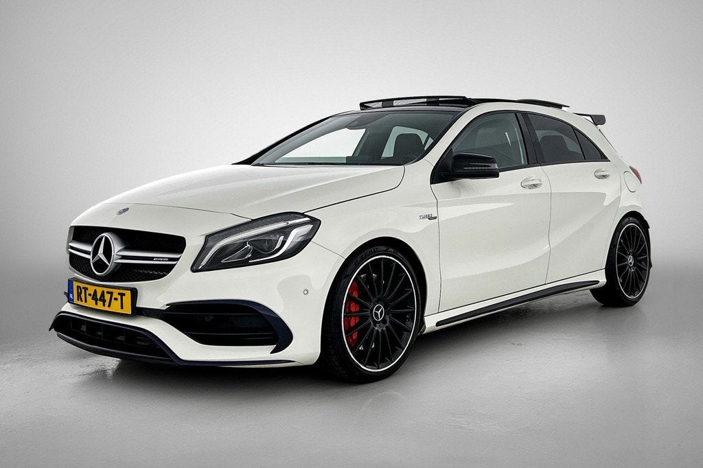 Mercedes-Benz A-klasse AMG 45 4MATIC FACE-LIFT(Perfect Onder, Auto's, Mercedes-Benz, Automaat, Gebruikt, 4 cilinders, Wit