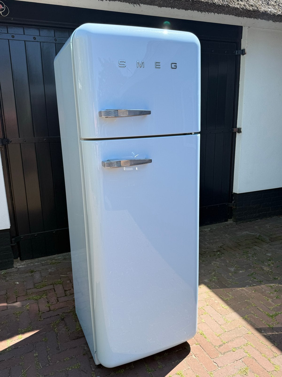 Smeg Koelkast met Vriesvak - Stijlvol en Functioneel, Witgoed en Apparatuur, Ophalen, Gebruikt, 200 liter of meer, 60 cm of meer