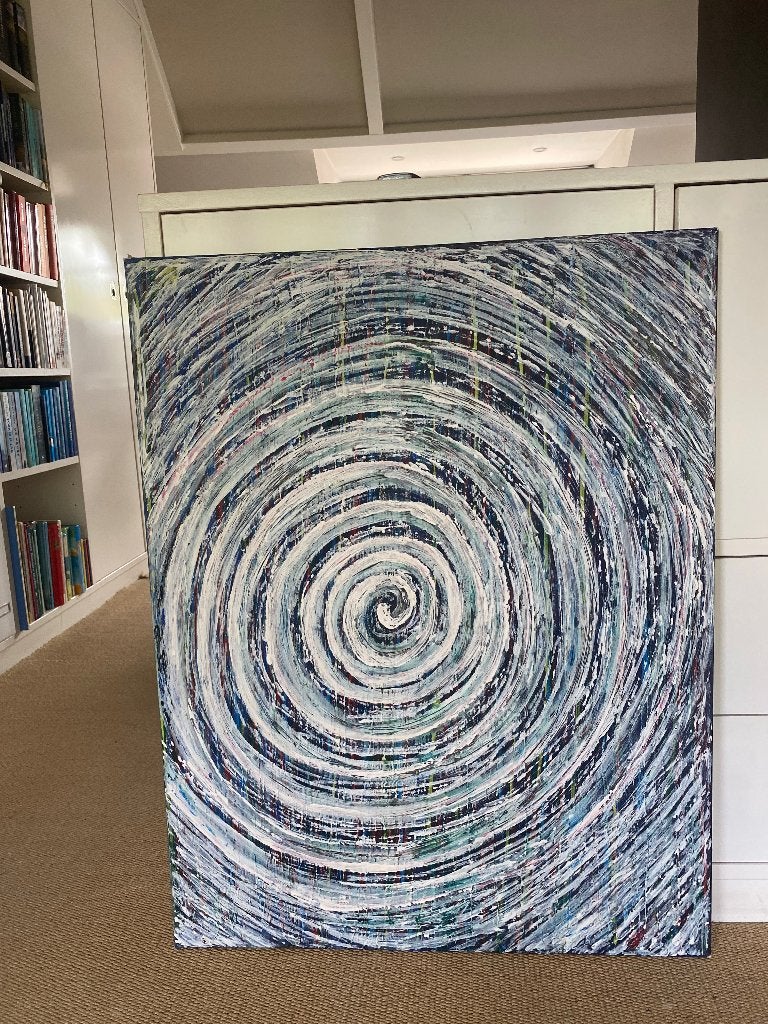 Abstract schilderij, Ophalen