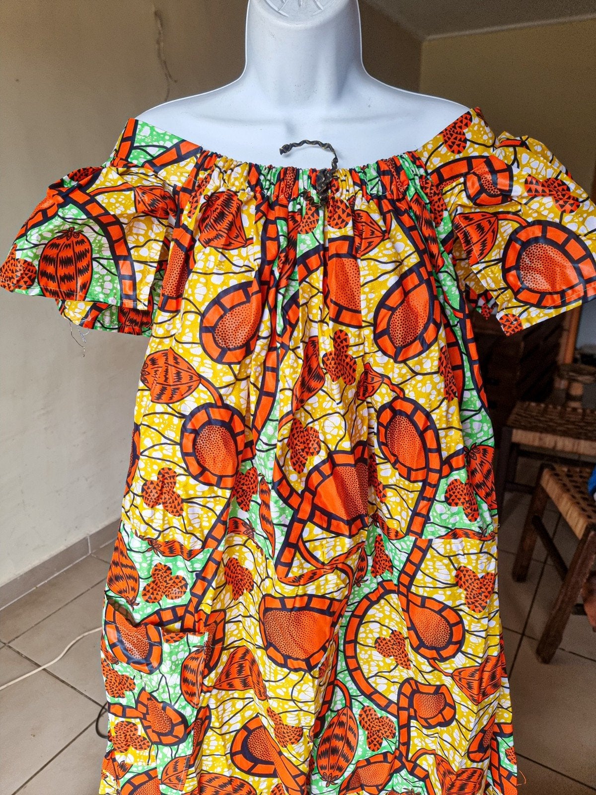 Afrikaanse jurk, Kleding | Dames, Ophalen of Verzenden, Nieuw, Maat 46/48 (XL) of groter, Onder de knie