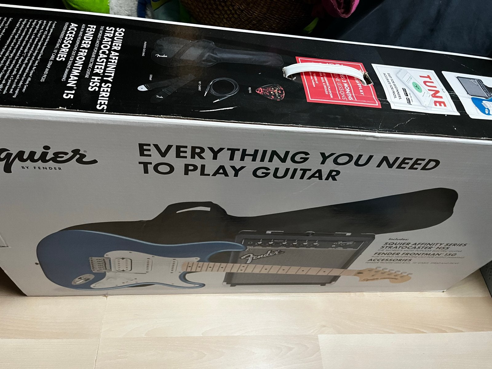 Fender Squier beginner elektrische gitaar set, Fender, Gebruikt, Met versterker, Ophalen of Verzenden