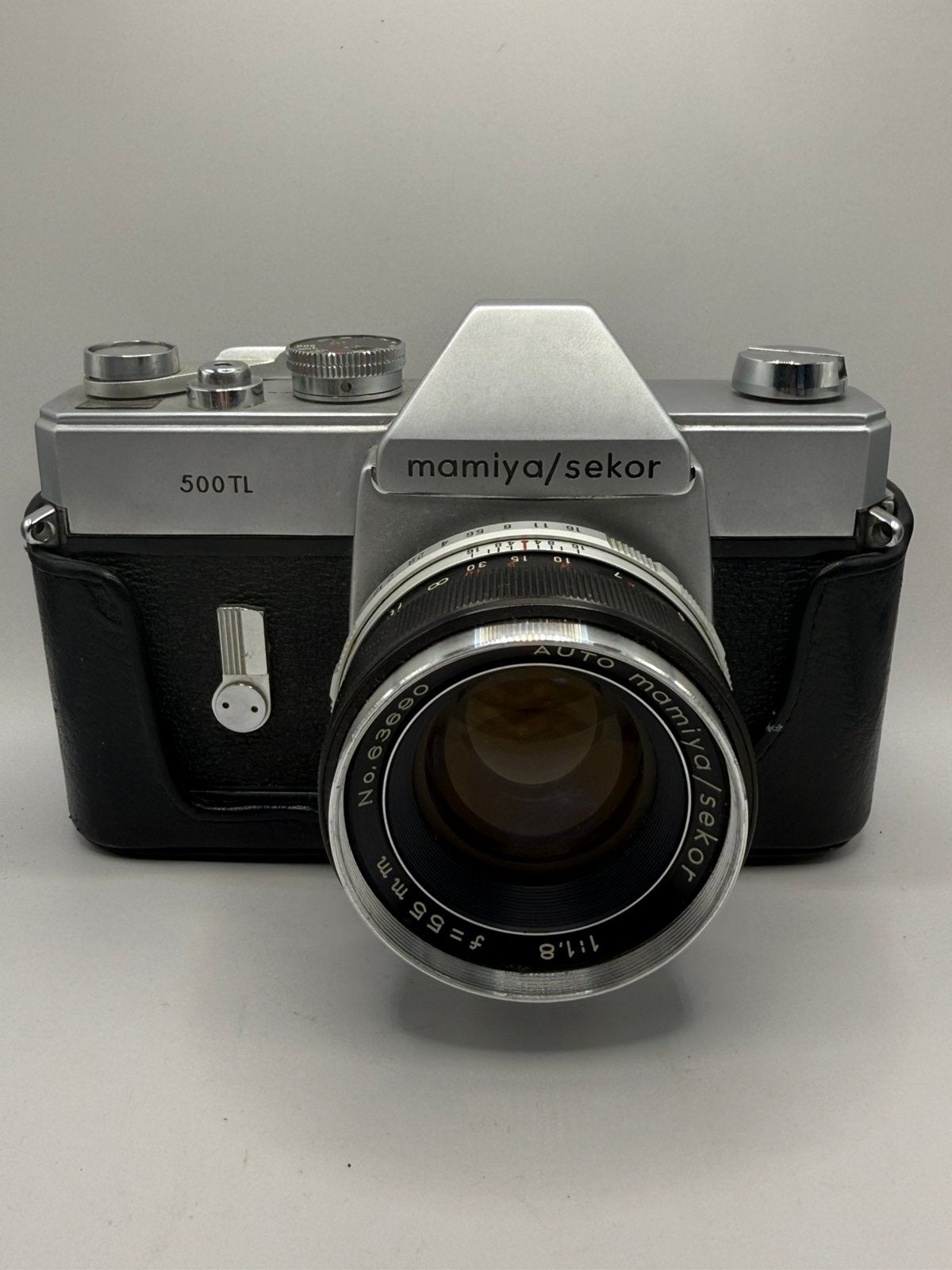 Mamiya/Sekor 500TL + 55mm f1.8 Lens | Analoge SLR Camera, Ophalen of Verzenden, Gebruikt, Spiegelreflex, Overige Merken