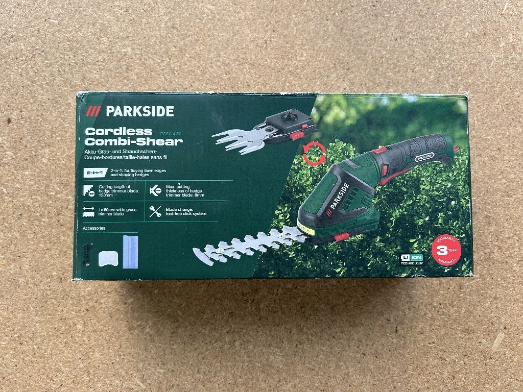 Parkside Accu gras en heggenschaar, Ophalen of Verzenden, Zo goed als nieuw, Accu, Parkside