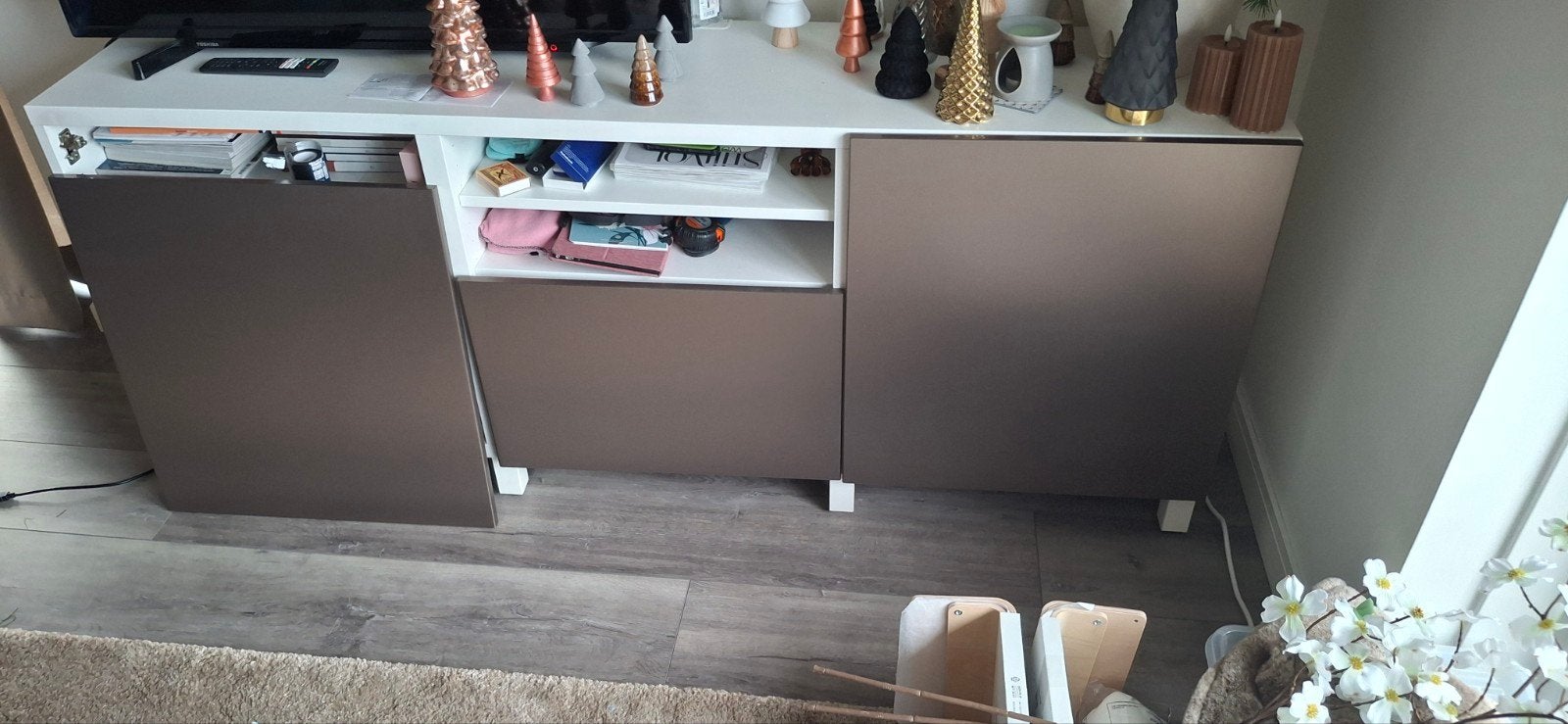 3x IKEA Besta deuren brons - 2x groot, 1x midden riksviken, Ophalen, Overige materialen, 50 tot 100 cm, Zo goed als nieuw