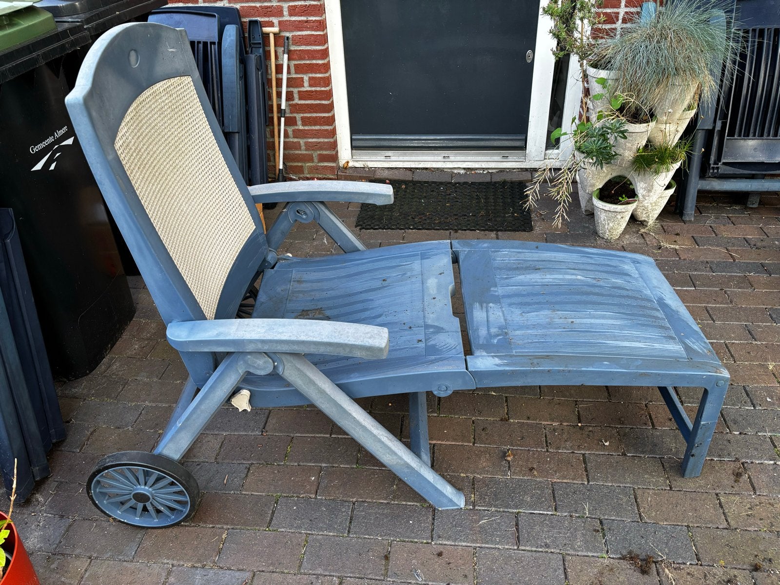 Hartman Tuinset: 6x Stoel, 1x Ligbed, 1x Tafel en Kussens, Tuin en Terras, Tuinstoelen, Ophalen, Gebruikt, Kunststof, Verstelbaar