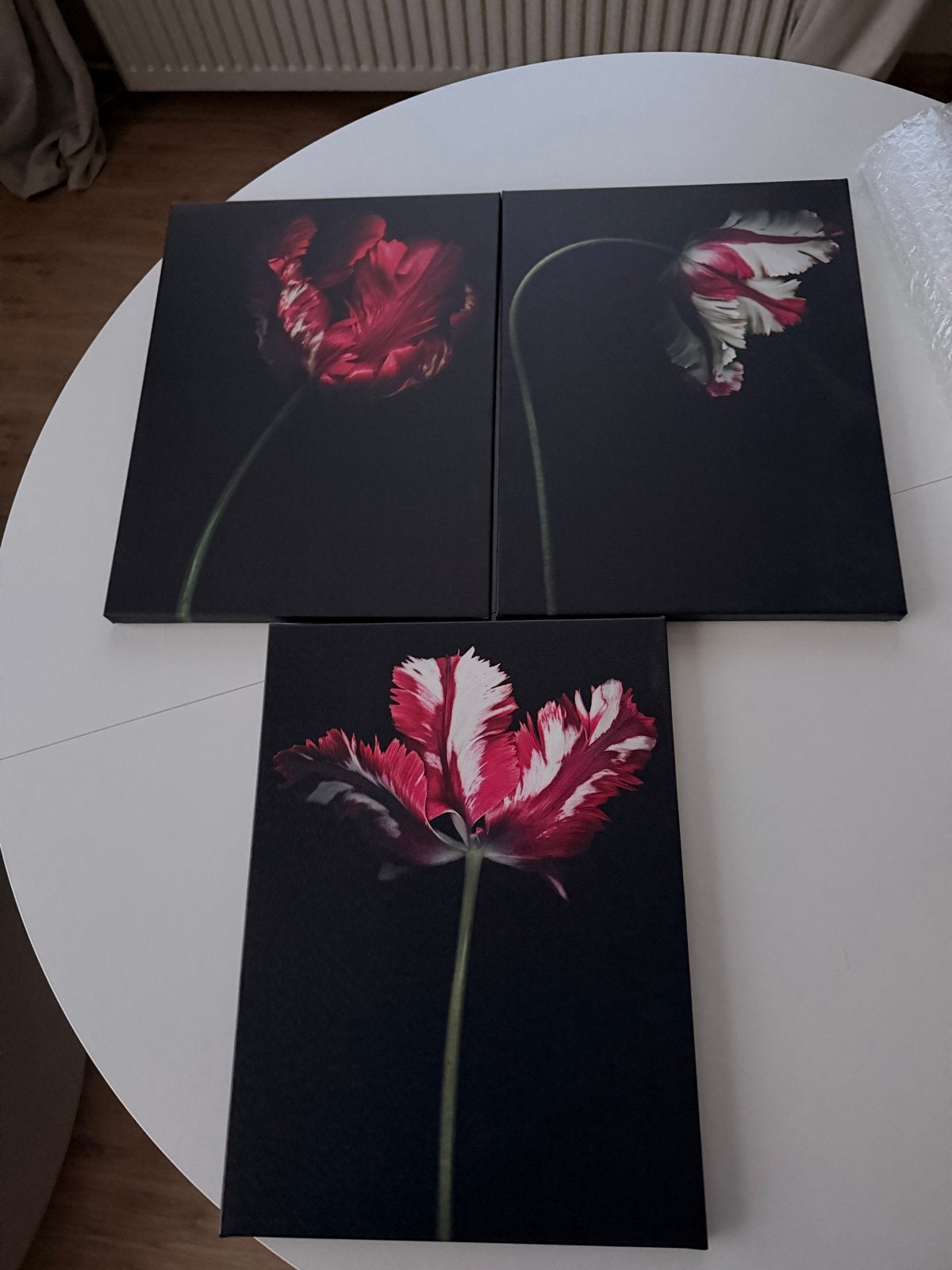 IKEA PJÄTTERYD Canvas Schilderijen - Rode Tulpen (30x40 cm), Minder dan 50 cm, Ophalen of Verzenden, Zo goed als nieuw, Schilderij