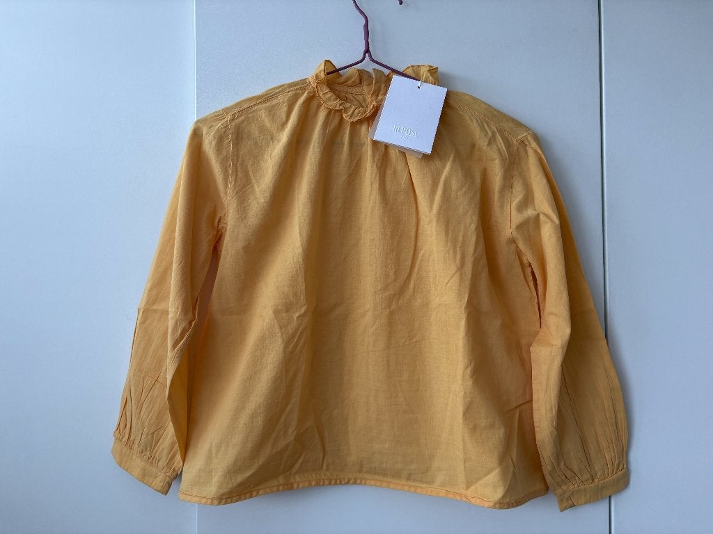 REPOSE Amsterdam Ruffle blouse geel, Meisje, Overhemd of Blouse, Ophalen of Verzenden, Zo goed als nieuw