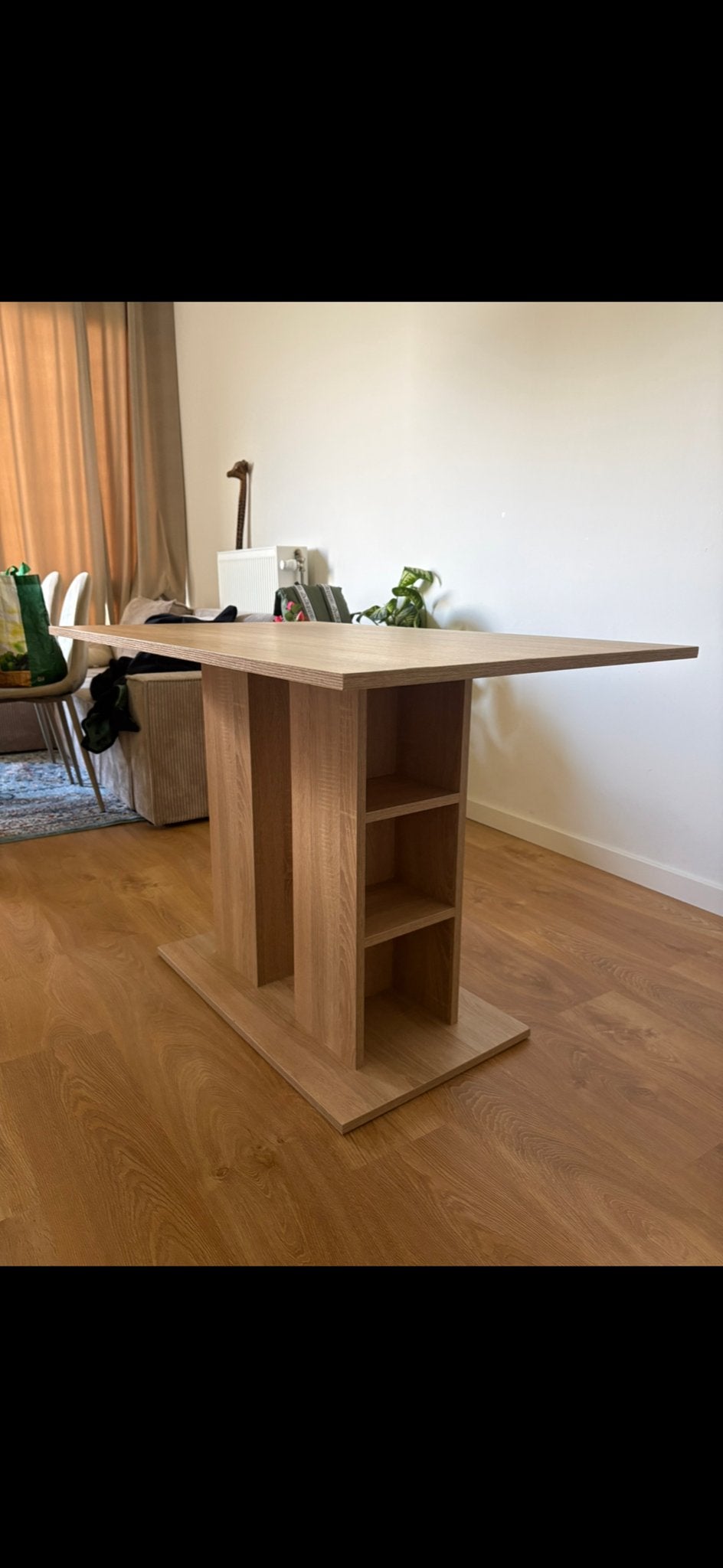 Moderne eettafel/bartafel met opbergruimte, Ophalen, 100 tot 150 cm, Tot twee personen, 50 tot 100 cm