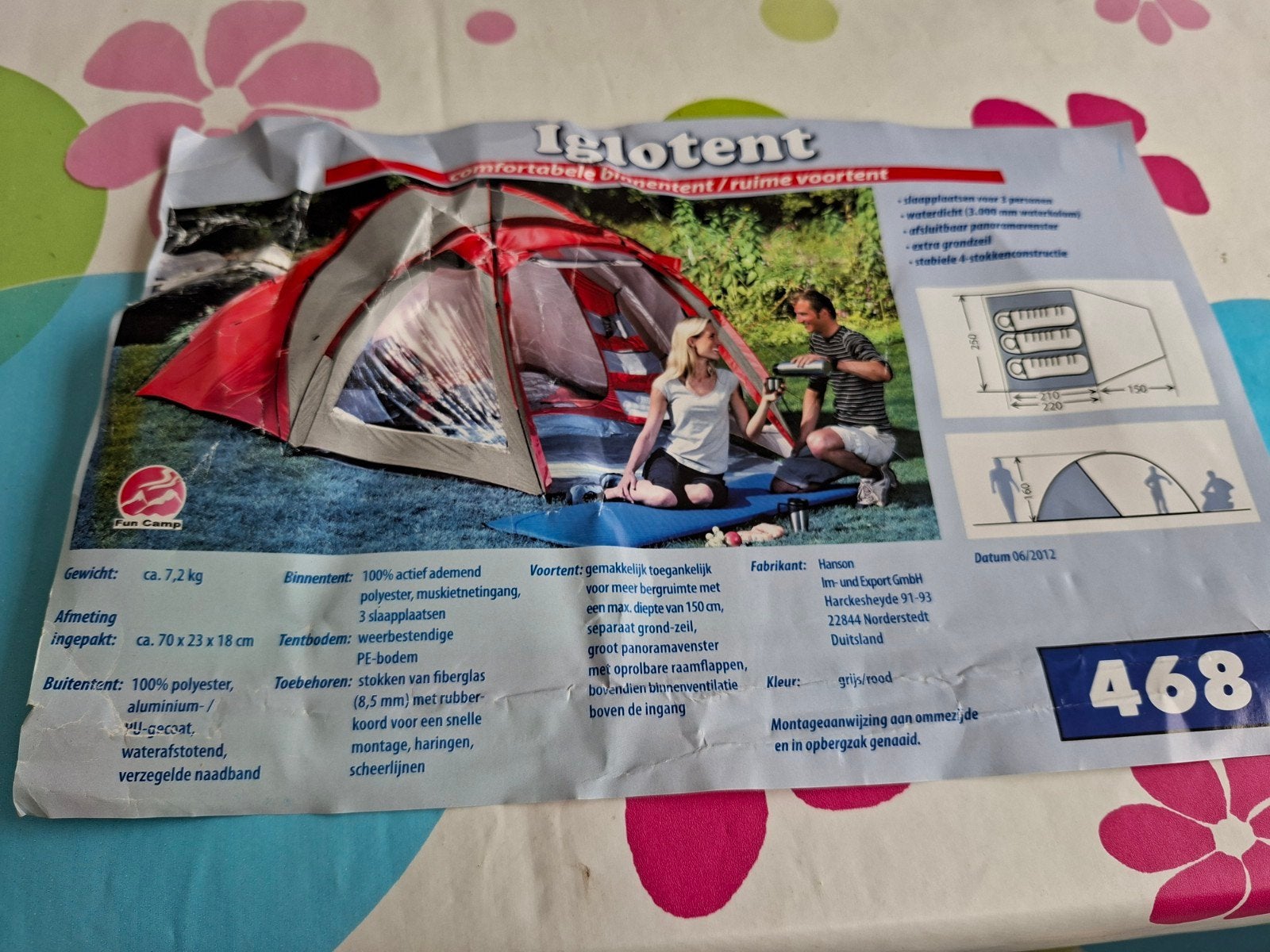 Fun Camp Iglo Tentje - 2 à 3 personen, Caravans en Kamperen, Ophalen, Nieuw, Tot en met 3