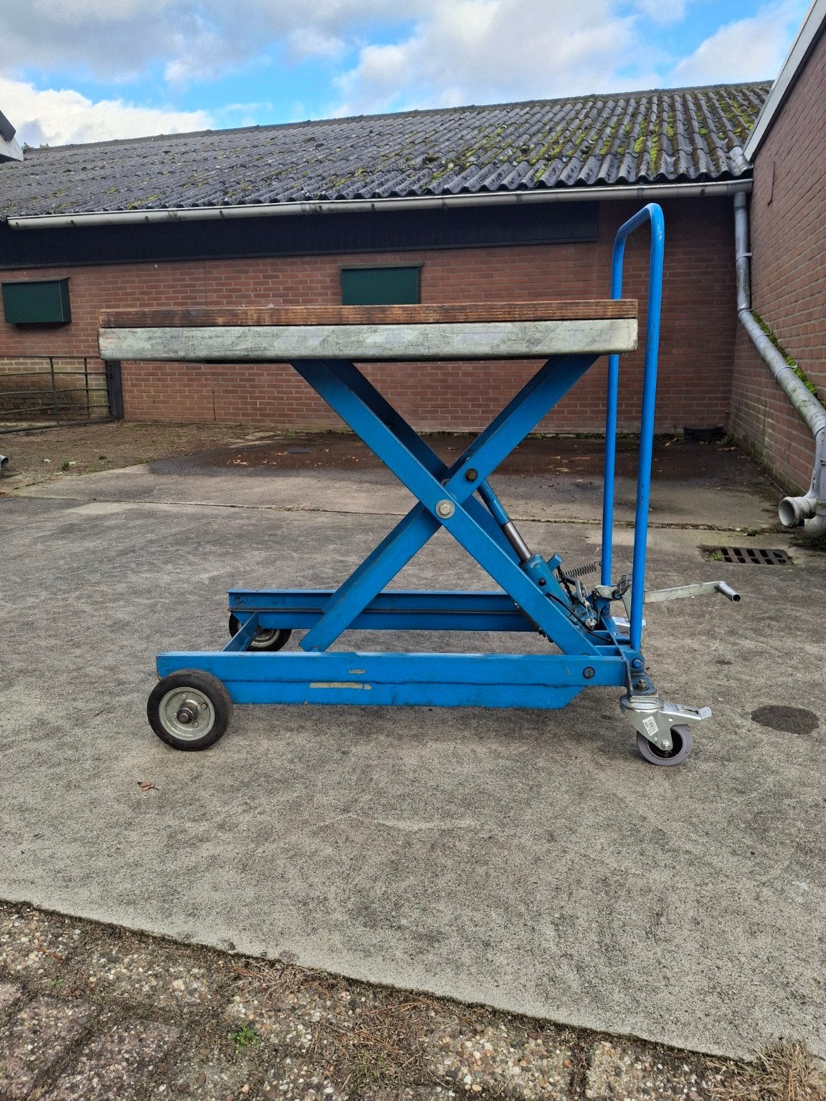 Schaarheftafel 200 KG - Verrijdbaar, Ophalen