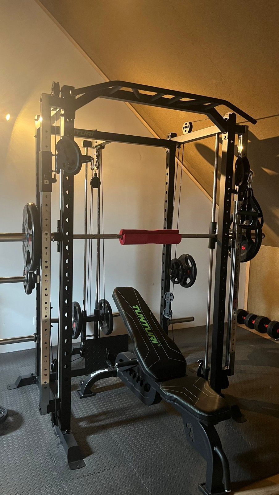 Tunturi SM90 Full Smith Machine - Complete Multigym, Ophalen, Gebruikt, Krachtstation, Armen