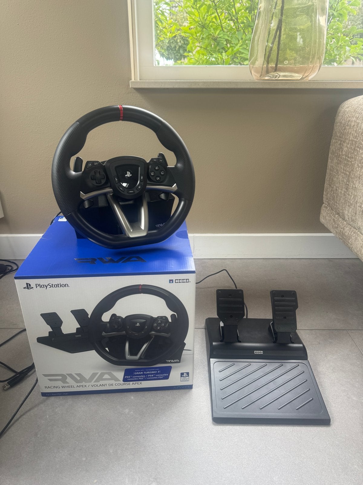 Playstation stuur Hori Racing Wheel Apex voor PS4/PS5 -, Ophalen, Zo goed als nieuw, Stuur of Pedalen, PlayStation 4