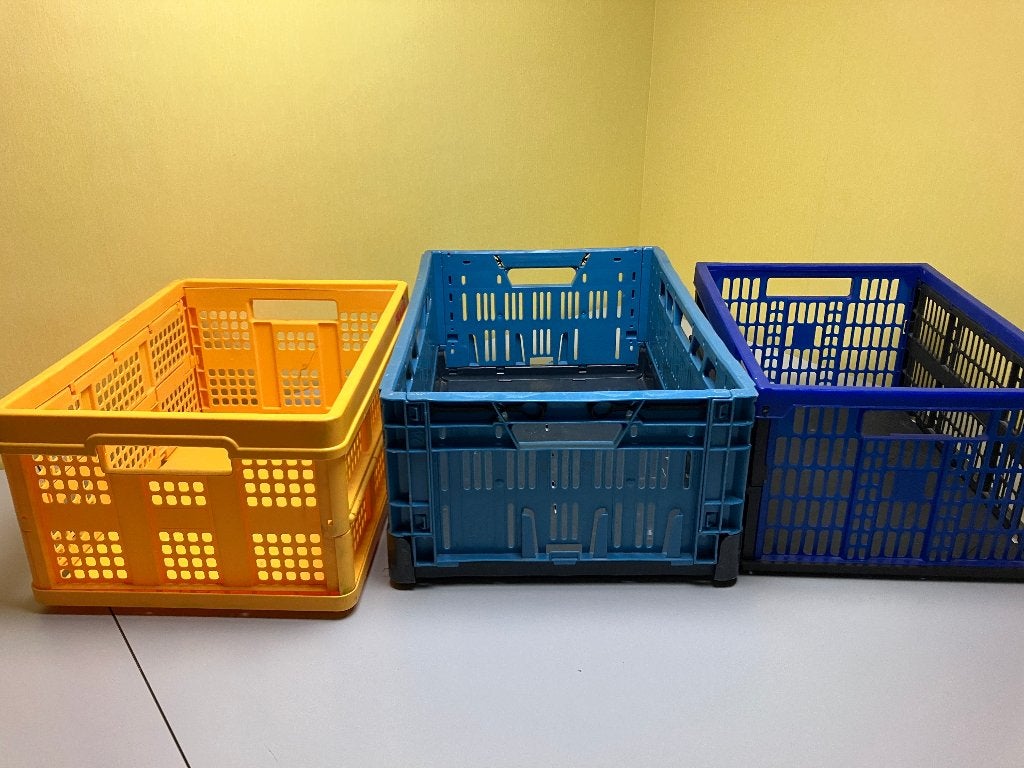 Drie goede kratten kratjes opbergbakken opbergboxen, Ophalen of Verzenden, Zo goed als nieuw, Overige typen
