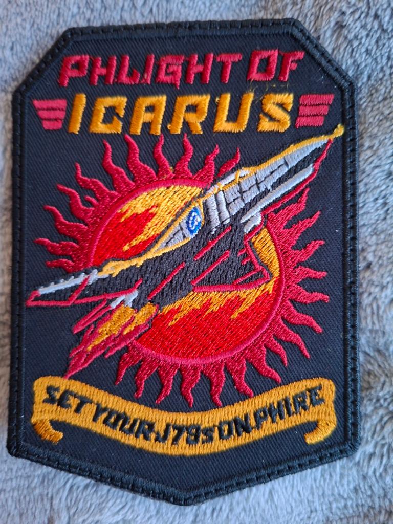 Greek Airforce Phantom badge Flight of Icarus, Ophalen of Verzenden, Nieuw, Patch, Badge of Embleem