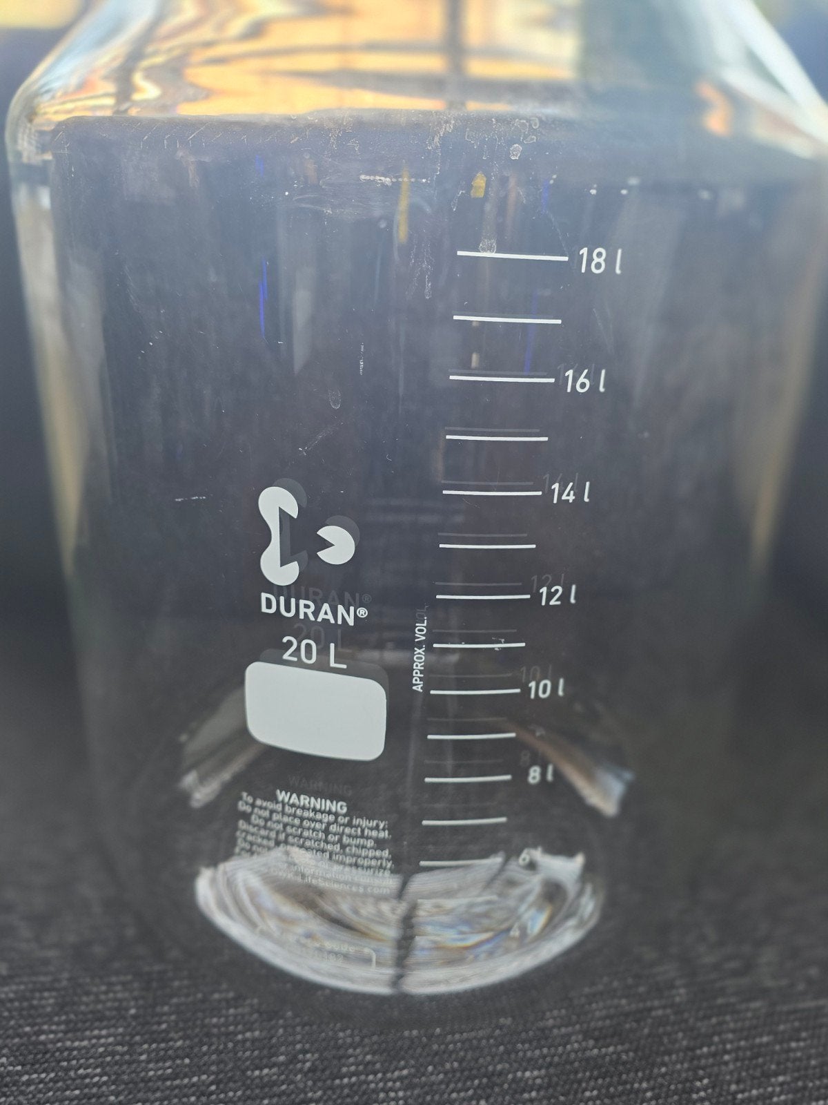 Originele DURAN Laboratoriumfles 20L (Borosilicaatglas) GL45, Ophalen