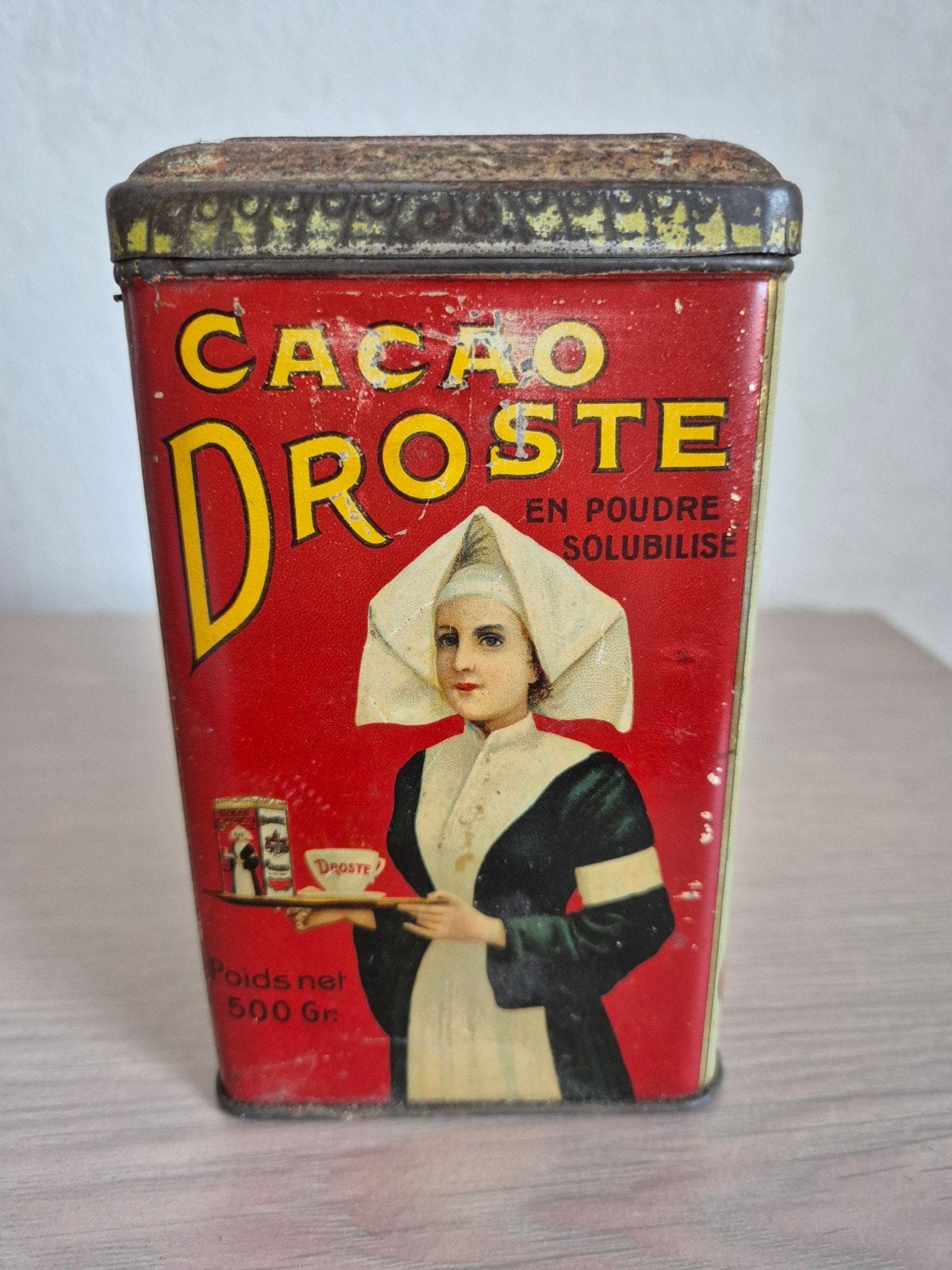 Frans Droste blik 500gr., Verzamelen, Blikken, Ophalen of Verzenden, Gebruikt, Overige, Droste
