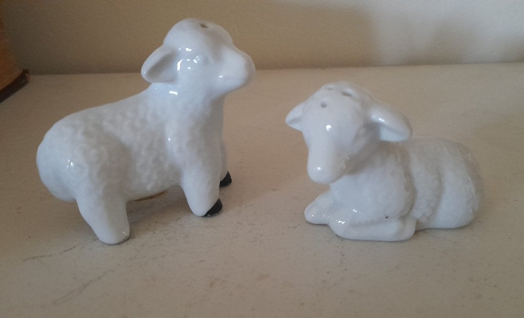 Peper- en zoutstel schaap, Ophalen of Verzenden, Steen/keramiek, Wit, Overige typen