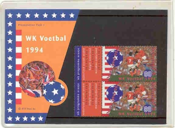 Postzegelmapje WK voetbal USA 1994, Verzenden, Na 1940, Postfris