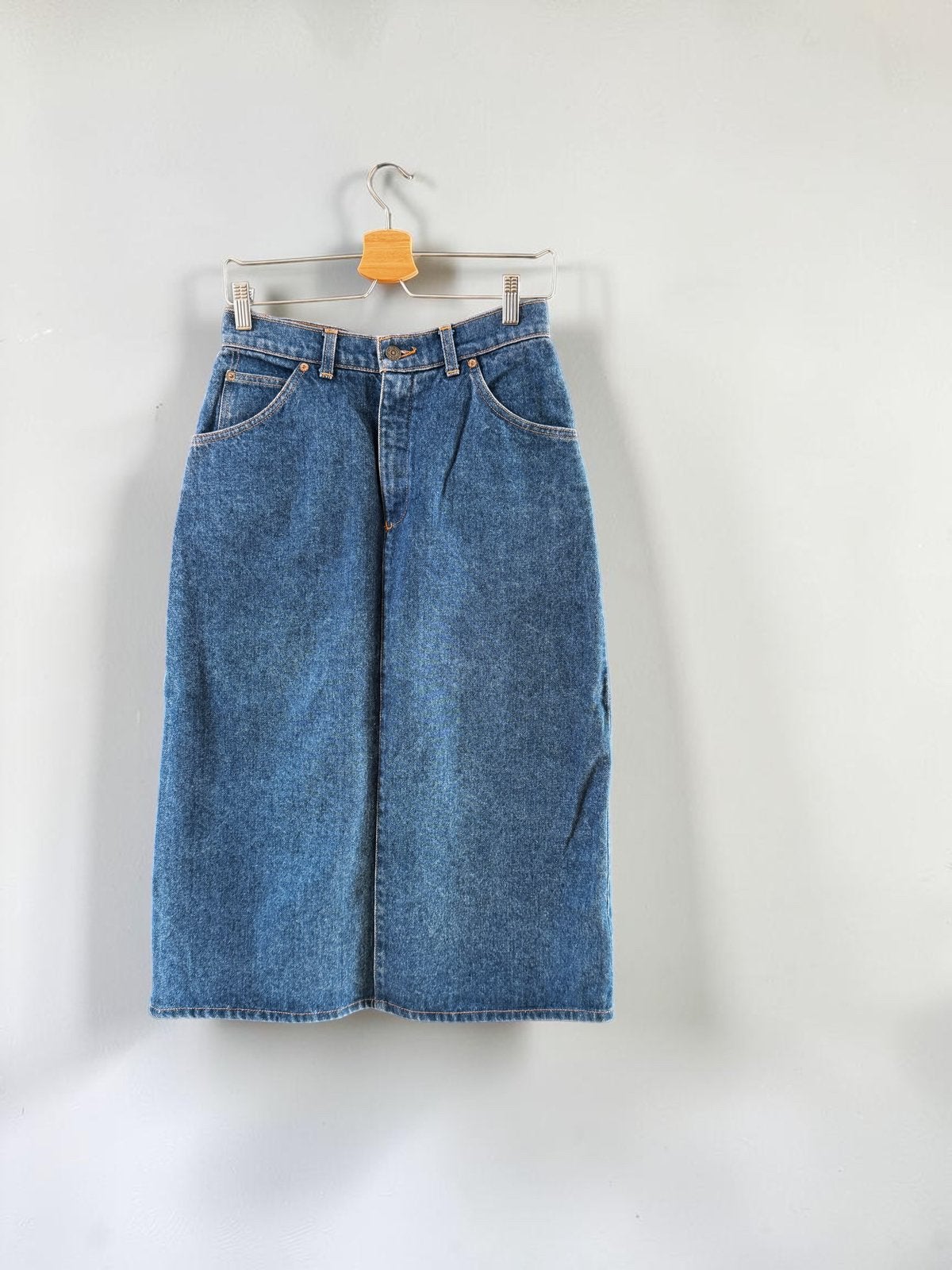Vintage Levi’s Orange Tab denim jeans midi rok 30 / 38 blauw, Kleding | Dames, Maat 38/40 (M), Blauw, Ophalen of Verzenden, Zo goed als nieuw