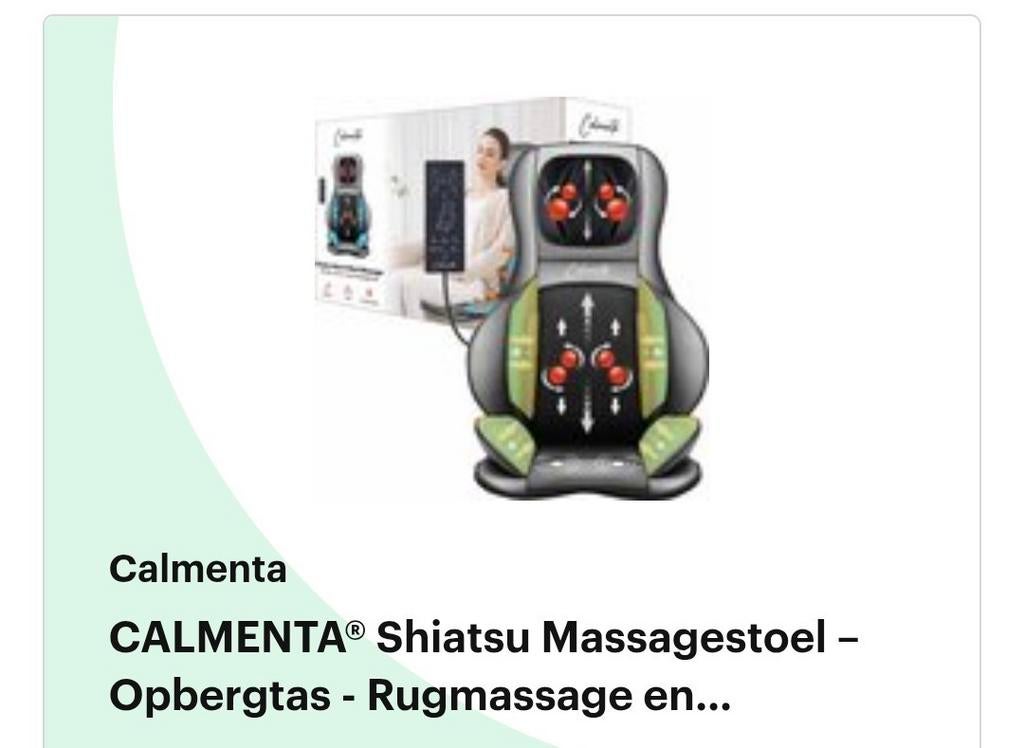CALMENTA Shiatsu Massagestoel, Ophalen, Nieuw, Massagestoel of Kussen