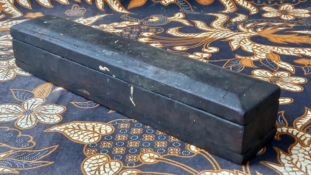 Originele zware antieke wetsteen in kistje uit Engeland., Ophalen of Verzenden