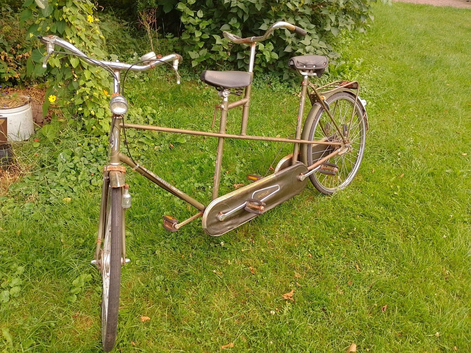 Mooie oude tandem Gazelle, Fietsen en Brommers, Fietsen | Tandems, 55 cm of meer, Ophalen, Gebruikt, Minder dan 10 versnellingen