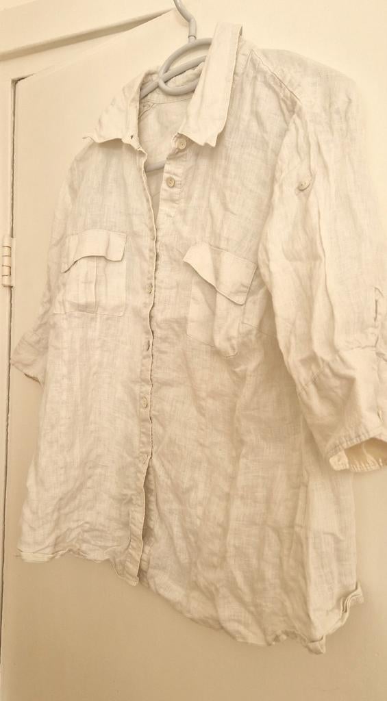 Linnen zomerblouse, dames, WE, maat 44, WE, Wit, Maat 42/44 (L), Ophalen of Verzenden