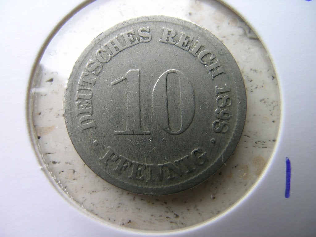 10 Pfennig 1898 D Duitsland, Ophalen of Verzenden, Duitsland, Losse munt