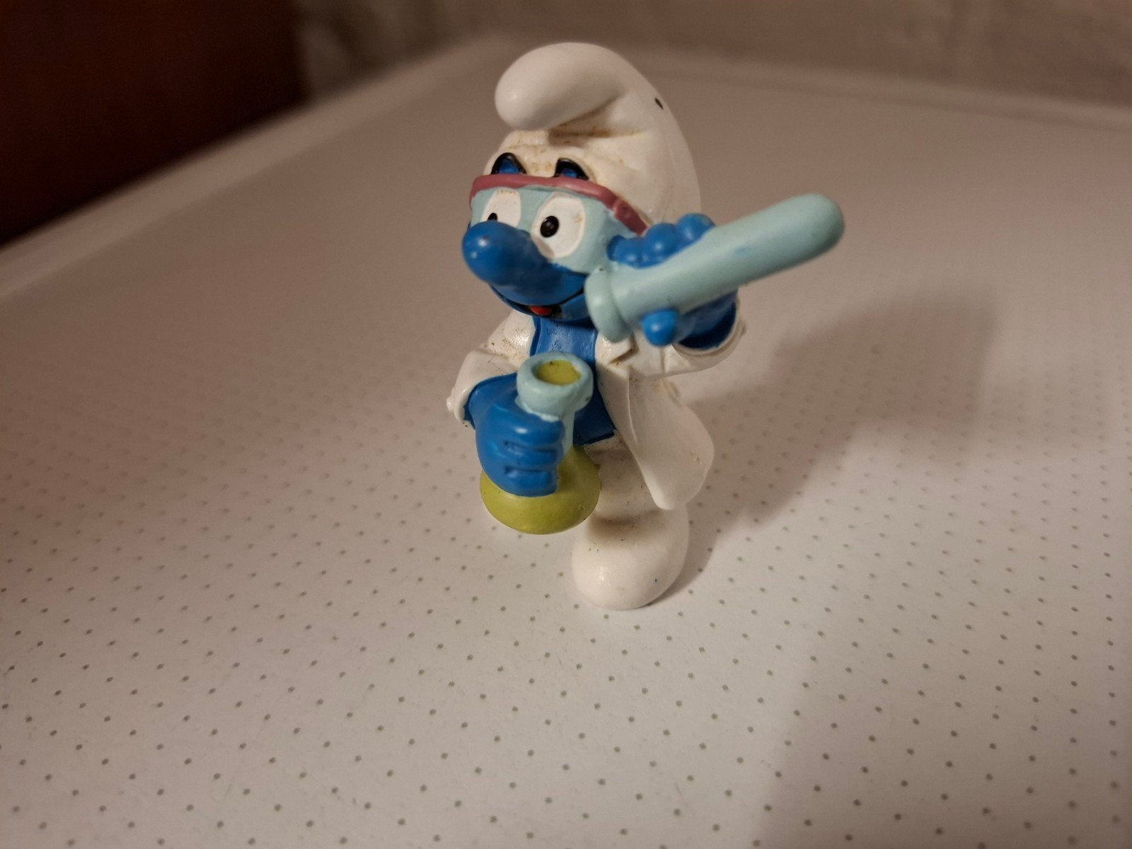 Smurf Basf laborant Dr Dinch  Schleich, Ophalen of Verzenden, Zo goed als nieuw