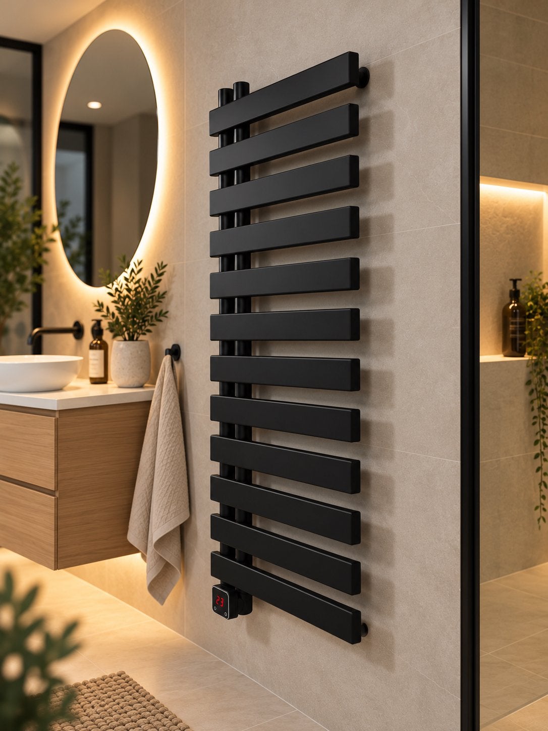 Elektrische radiator Violet Premium . 500x 1390 Zwart, Info@d-radiatoren.nl, Radiator, Minder dan 60 cm, Ophalen of Verzenden