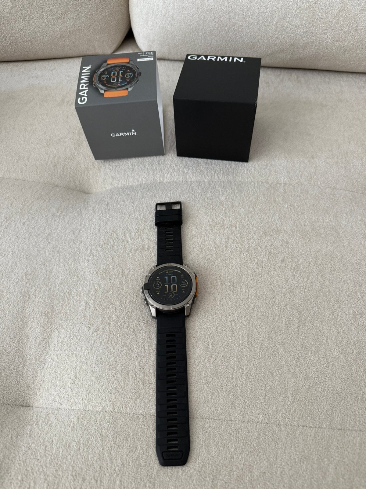 Garmin fenix 8 51 mm, Ophalen of Verzenden, Zo goed als nieuw, Zwart, Android