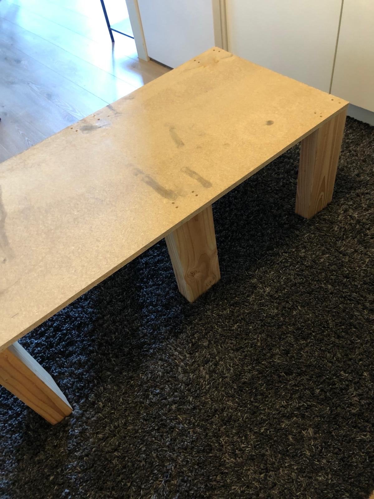 Houten onderstel droger+wasmachine - MDF met houten poten, Ophalen, Gebruikt