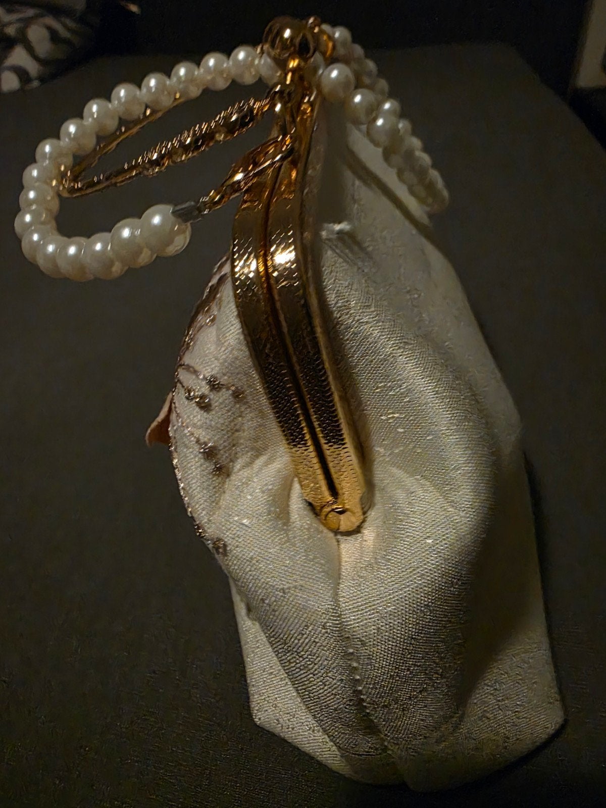 Elegante Avondtas met Parels en Bloemen, Sieraden, Tassen en Uiterlijk, Tassen | Damestassen, Ophalen of Verzenden