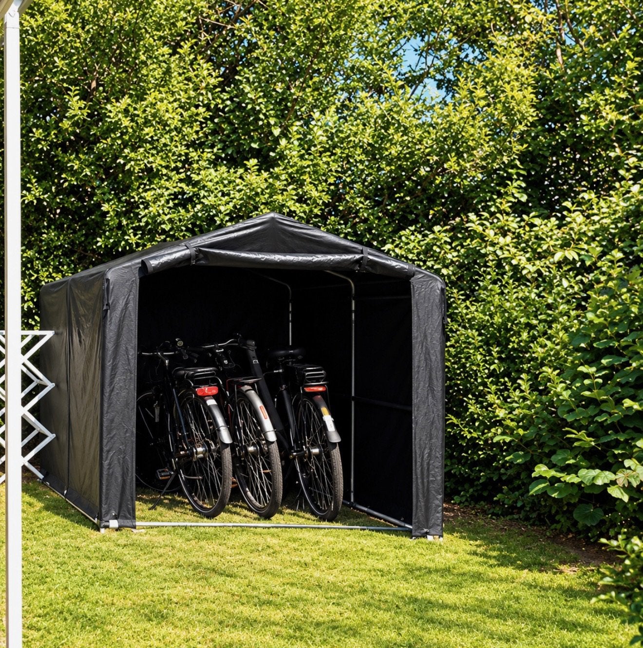 Fietsberging - tuinschuur tent - zwart, Ophalen, Zo goed als nieuw, Kunststof, Overige typen