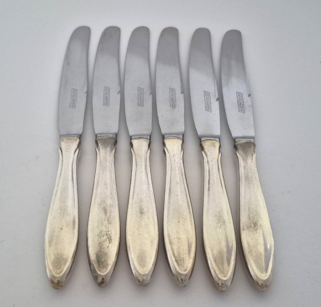 6x Verzilverde messen - model Perfection van Gero GN, Ophalen of Verzenden