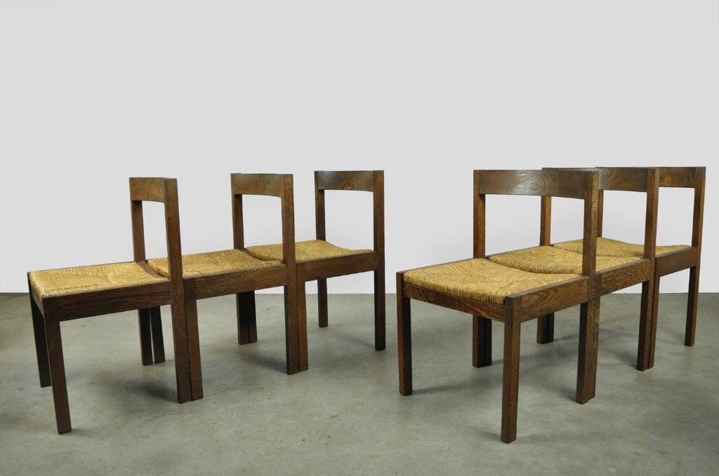 Vintage WENGE stoelen in moderne stijl, 1960s, Huis en Inrichting, Stoelen, Gebruikt, Bruin, Mid century modern, Vijf, Zes of meer stoelen